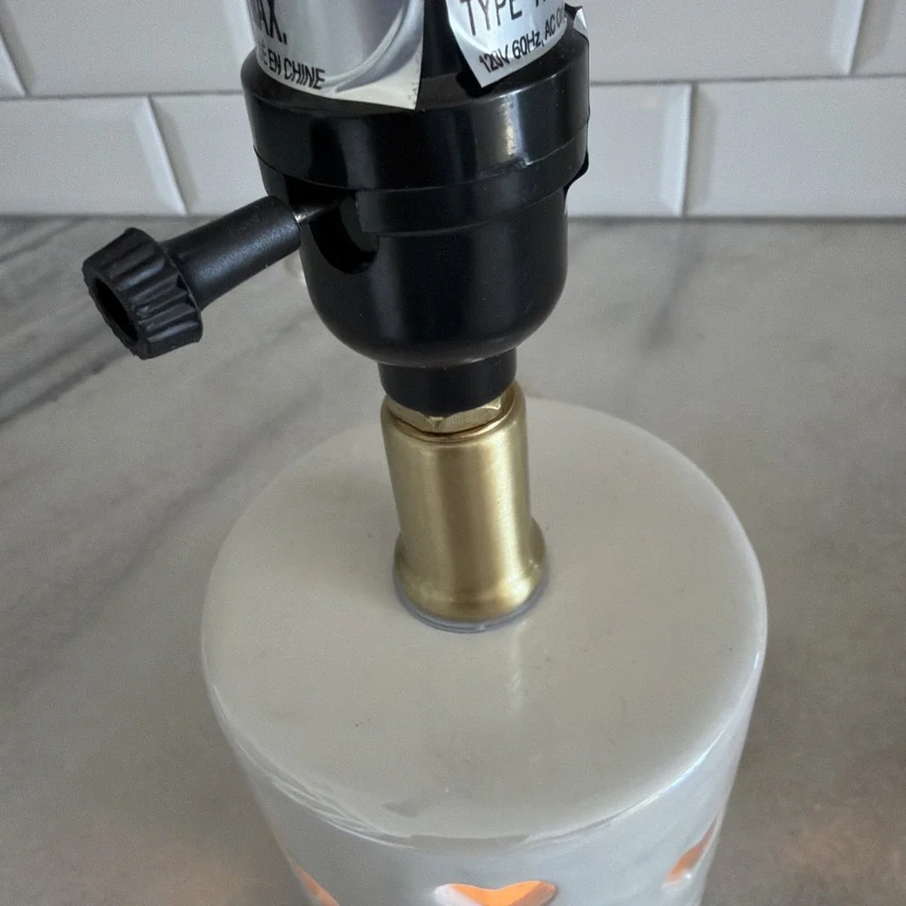 Ceramic Heart Cutout White Lamp With 3way Switch‎ And Bottom Night Llght